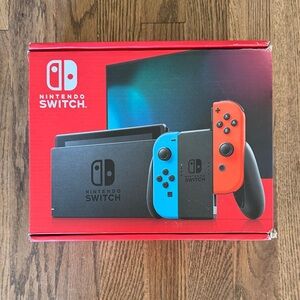 Nintendo Switch Console - Bright Blue and Vivid Red